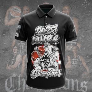 Las Vegas Aces 2025 WNBA Finals Champions Unisex Performance Polo Shirt GNE5099