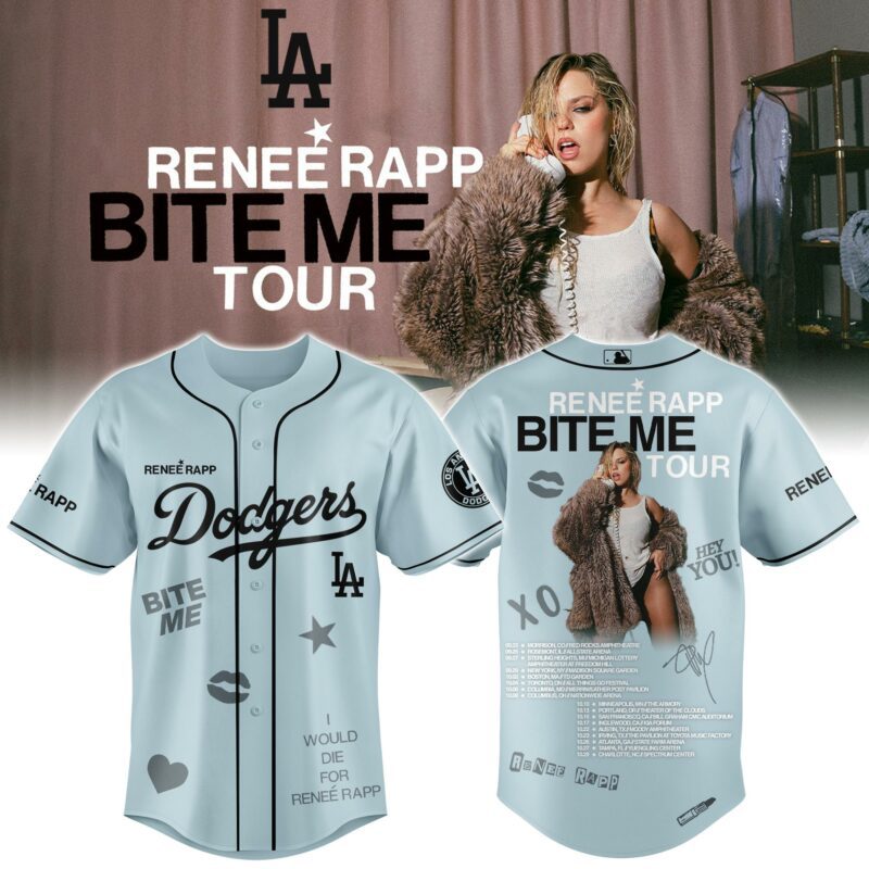 Los-Angeles-Dodgers-x-Renee-Rap-BITE-ME-TOUR-2025-Baseball-Baseball-Jersey Los Angeles Dodgers x Renee Rap "BITE ME TOUR" 2025 Baseball Baseball Jersey