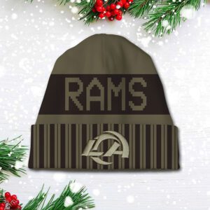 Los Angeles Rams 2025 Salute to Service Beanie Hat