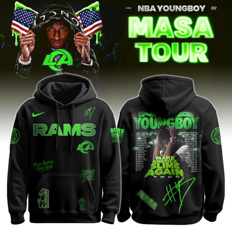 Los-Angeles-Rams-x-NBA-YoungBoy-Never-Broke-Again-Masa-Tour-Baseball-Jersey Los Angeles Rams x NBA YoungBoy Never Broke Again "Masa Tour" Baseball Jersey