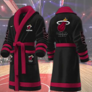 Miami Heat NBA Personalized Fleece Bathrobe