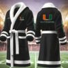 Miami Hurricanes NCAA Personalized Fleece Bathrobe