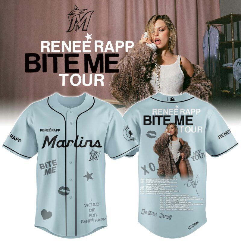 Miami-Marlins-x-Renee-Rap-BITE-ME-TOUR-2025-Baseball-Baseball-Jersey Miami Marlins x Renee Rap "BITE ME TOUR" 2025 Baseball Baseball Jersey