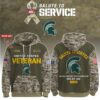 Michigan State Spartans 2025 Salute To Service Unisex Performance Hoodie
