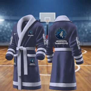 Minnesota Timberwolves NBA Personalized Fleece Bathrobe