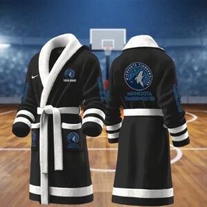 Minnesota Timberwolves NBA Personalized Fleece Bathrobe