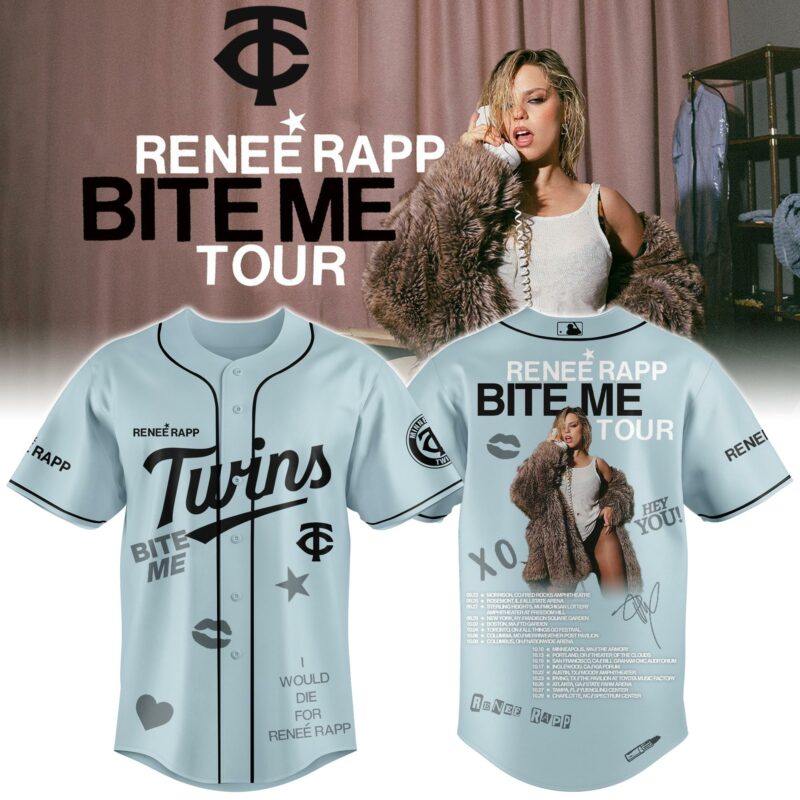 Minnesota-Twins-x-Renee-Rap-BITE-ME-TOUR-2025-Baseball-Baseball-Jersey Minnesota Twins x Renee Rap "BITE ME TOUR" 2025 Baseball Baseball Jersey
