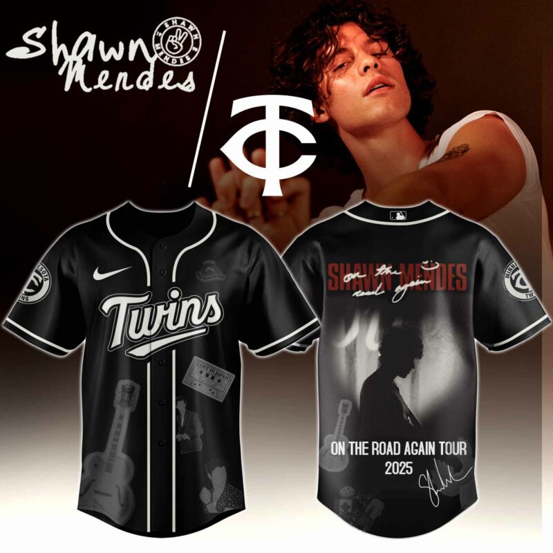 Minnesota-Twins-x-Shawn-Mendes-On-The-Road-Again-World-Tour-Baseball-Jersey Minnesota Twins x Shawn Mendes "On The Road Again World Tour " Baseball Jersey