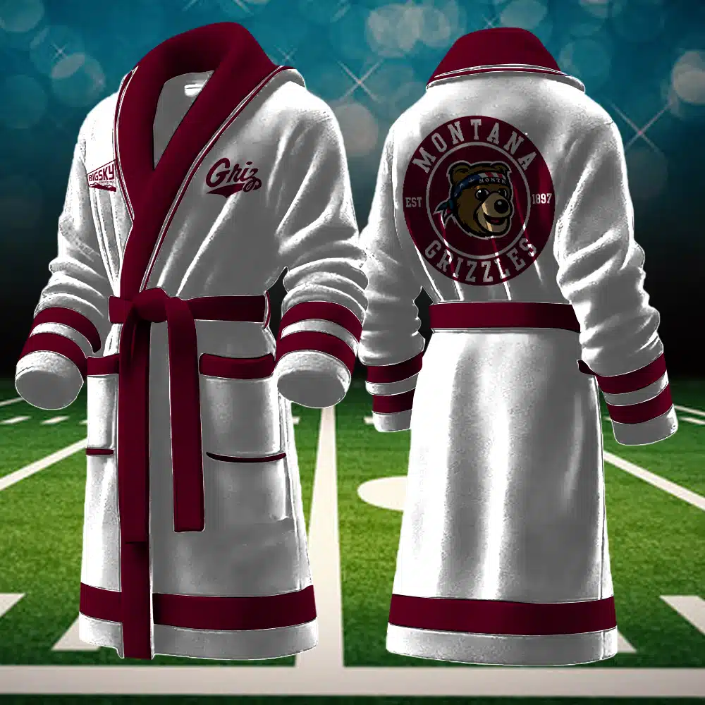 Montana Grizzlies NCAA Personalized Fleece Bathrobe