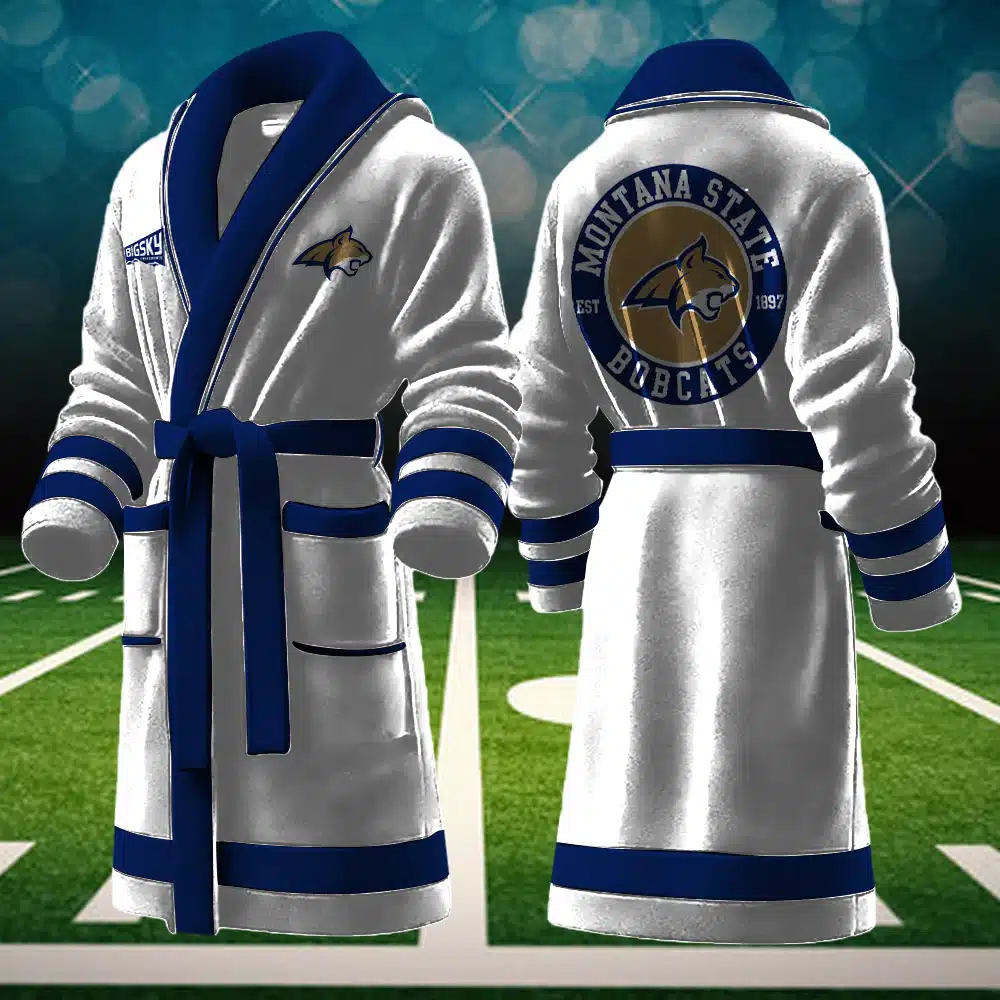 Montana State Bobcats NCAA Personalized Fleece Bathrobe