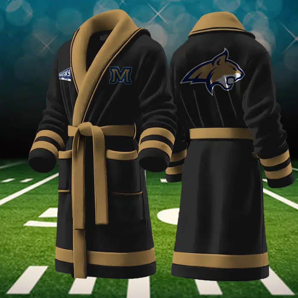 Montana State Bobcats NCAA Personalized Fleece Bathrobe