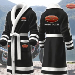 Moto Guzzi Motocycles Personalized Fleece Bathrobe