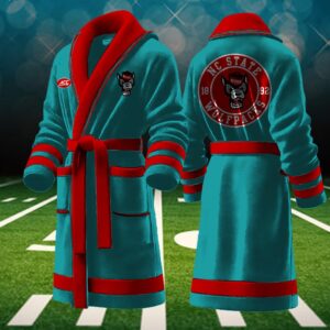 NC State Wolfpack NCAA Personalized Fleece Bathrobe