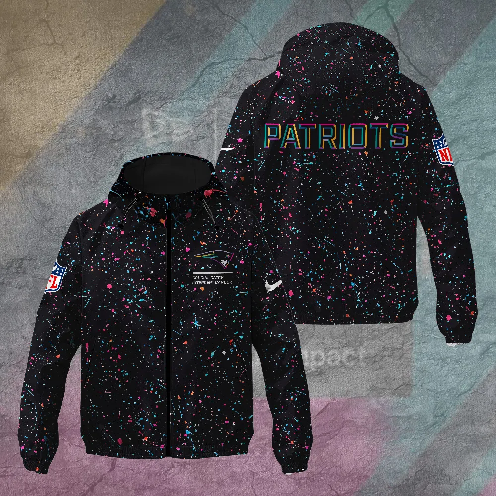 New England Patriots Crucial Catch 2025 3D Windbreaker Jacket