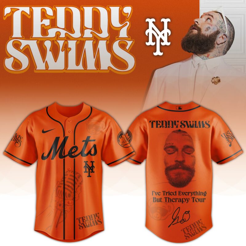 New-York-Mets-x-Teddy-Swims-Ive-Tried-Everything-But-Therapy-Tour-Baseball-Jersey New York Mets x Teddy Swims "I've Tried Everything But Therapy Tour" Baseball Jersey