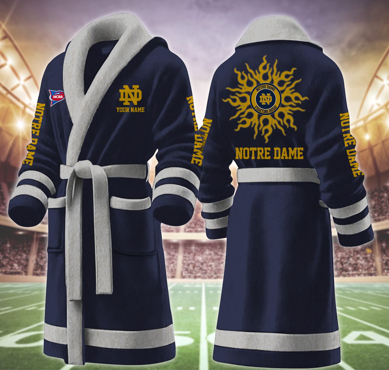 Notre-Dame-Fighting-Irish-NCAA-Fleece-Bathrobe Notre Dame Fighting Irish NCAA Fleece Bathrobe