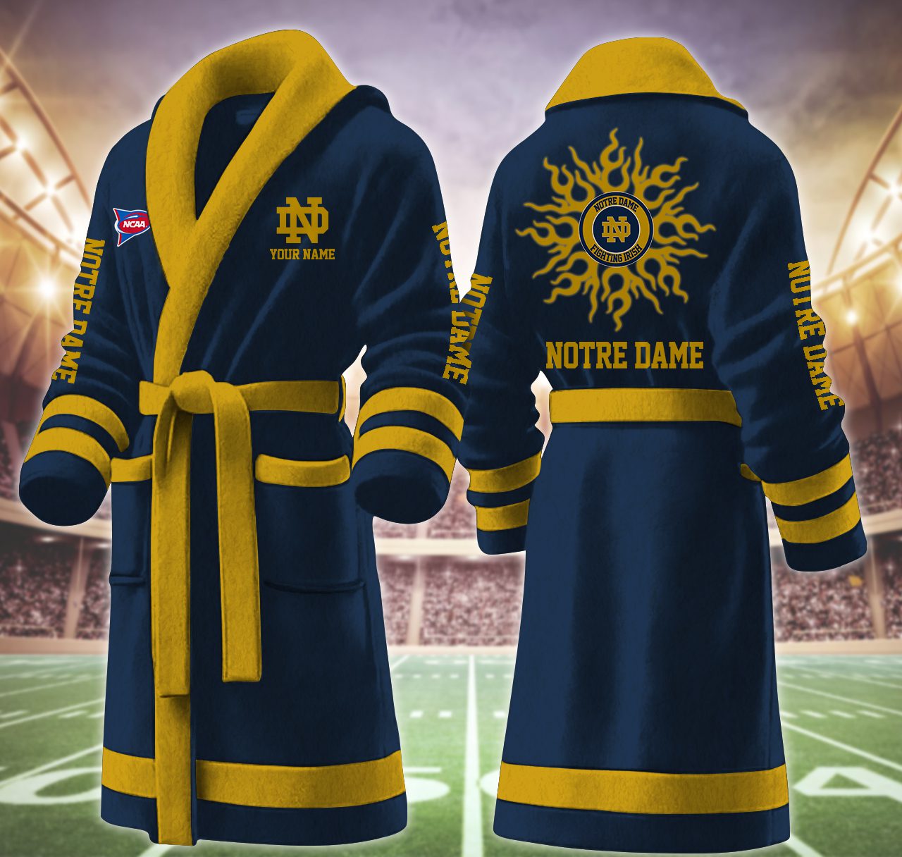 Notre-Dame-Fighting-Irish-NCAA-Fleece-Bathrobe Notre Dame Fighting Irish NCAA Fleece Bathrobe