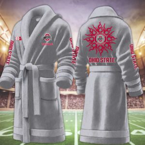 Ohio State Buckeyes NCAA Personalized Fleece Bathrobe