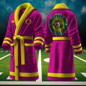 Oregon Ducks NCAA Personalized Fleece Bathrobe
