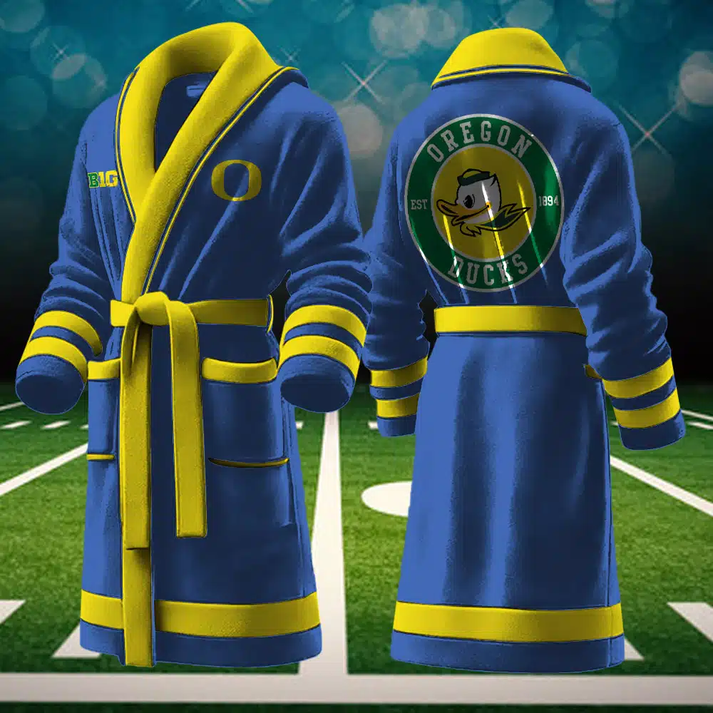 Oregon Ducks NCAA Personalized Fleece Bathrobe