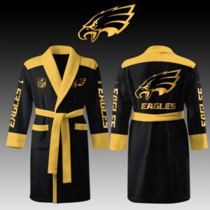 Philadelphia Eagles Fleece Bathrobe Luxurious Comfort Beachrobe BRP1190