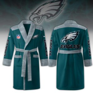 Philadelphia Eagles Fleece Bathrobe Luxurious Comfort Beachrobe BRP1334