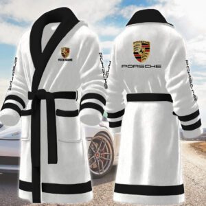 Porsche Motocycles Personalized Fleece Bathrobe