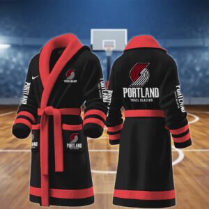 Portland Trail Blazers NBA Personalized Fleece Bathrobe