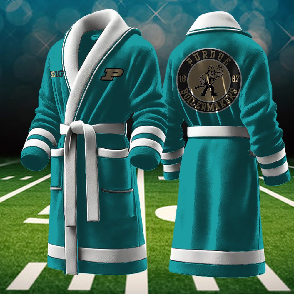 Purdue-Boilermakers-NCAA-Personalized-Fleece-Bathrobe Purdue Boilermakers NCAA Personalized Fleece Bathrobe