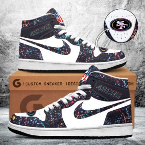 San Francisco 49ers Crucial Catch 2025 AJ1 High Top Sneaker