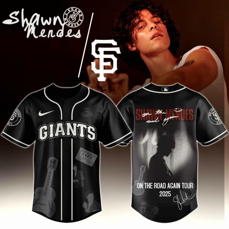 San-Francisco-Giants-x-Shawn-Mendes-On-The-Road-Again-World-Tour-Baseball-Jersey San Francisco Giants x Shawn Mendes "On The Road Again World Tour " Baseball Jersey