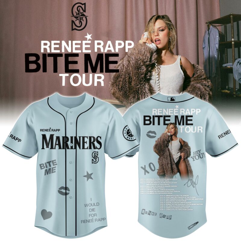 Seattle-Mariners-x-Renee-Rap-BITE-ME-TOUR-2025-Baseball-Baseball-Jersey Seattle Mariners x Renee Rap "BITE ME TOUR" 2025 Baseball Baseball Jersey