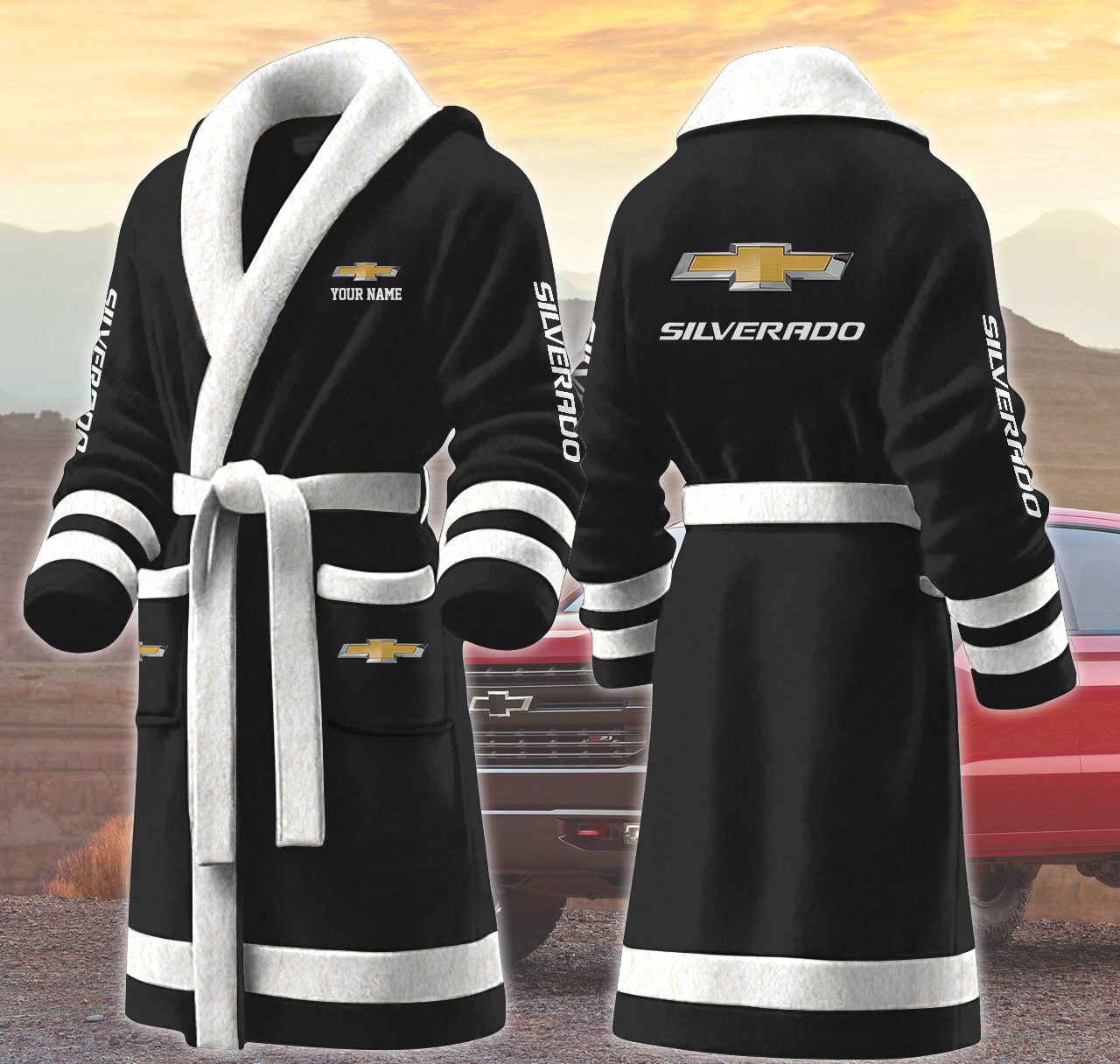 Silverado-Motocycles-Personalized-Fleece-Bathrobe Silverado Motocycles Personalized Fleece Bathrobe