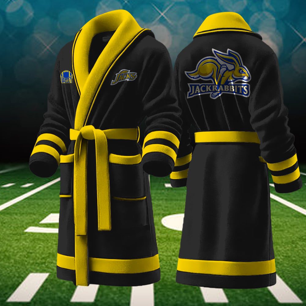 South-Dakota-State-Jackrabbits-NCAA-Personalized-Fleece-Bathrobe South Dakota State Jackrabbits NCAA Personalized Fleece Bathrobe