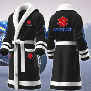 Suzuki Motocycles Personalized Fleece Bathrobe