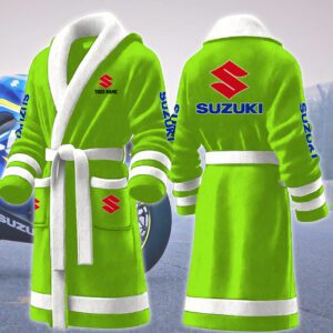Suzuki Motocycles Personalized Fleece Bathrobe