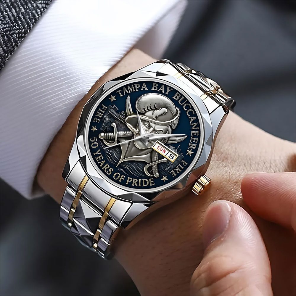 Tampa-Bay-Buccaneers-50th-Anniversary-2025-Alloy-Luxury-Quartz-Watch-ALW1008-1