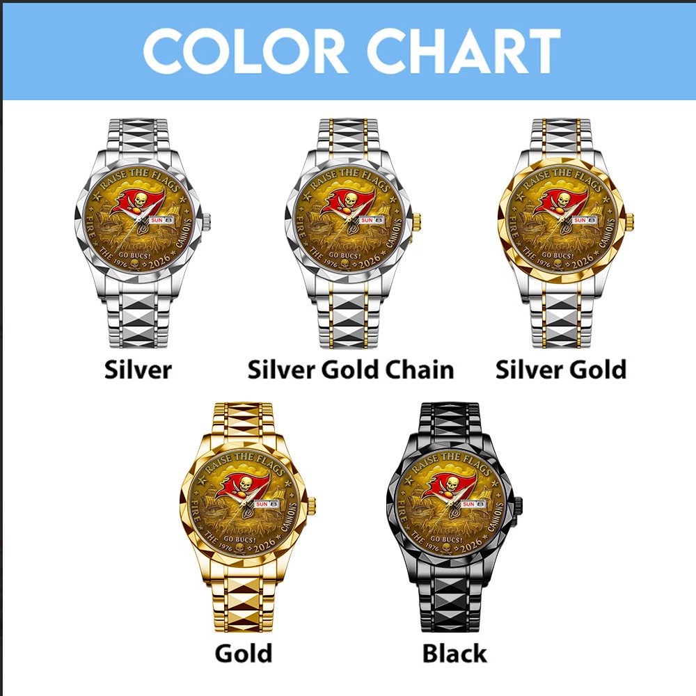 Tampa-Bay-Buccaneers-50th-Anniversary-2025-Alloy-Luxury-Quartz-Watch-ALW1009-2