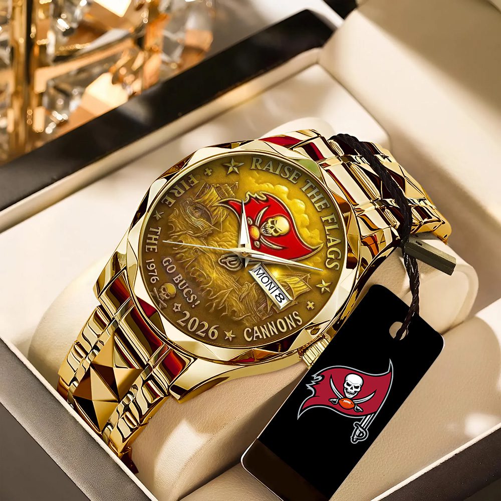 Tampa-Bay-Buccaneers-50th-Anniversary-2025-Alloy-Luxury-Quartz-Watch-ALW1009 Tampa Bay Buccaneers 50th Anniversary 2025 Alloy Luxury Quartz Watch ALW1009