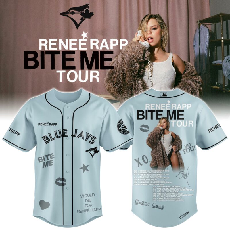 Toronto-Blue-Jays-x-Renee-Rap-BITE-ME-TOUR-2025-Baseball-Baseball-Jersey Toronto Blue Jays x Renee Rap "BITE ME TOUR" 2025 Baseball Baseball Jersey