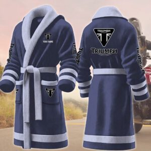 Triumph Motocycles Personalized Fleece Bathrobe