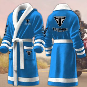Triumph Motocycles Personalized Fleece Bathrobe