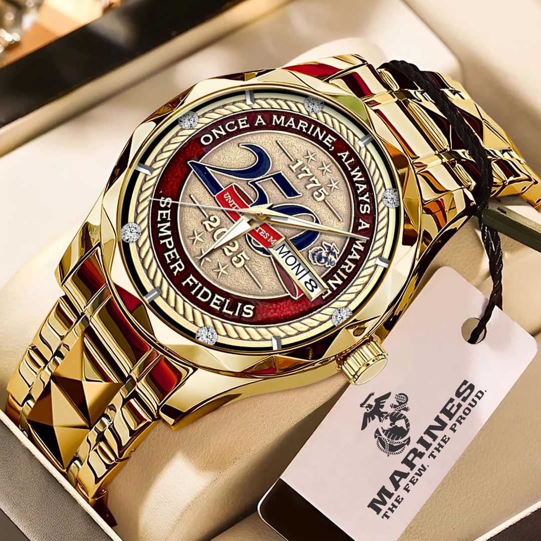 US-Marine-Corps-250th-Anniversary-2025-Alloy-Luxury-Quartz-Watch-ALW1012 US Marine Corps 250th Anniversary 2025 Alloy Luxury Quartz Watch ALW1012