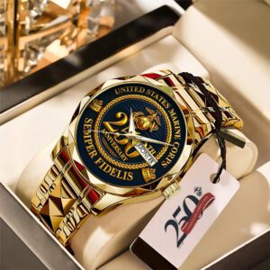 US Marine Corps 250th Anniversary Alloy Luxury Quartz Watch ALW1007