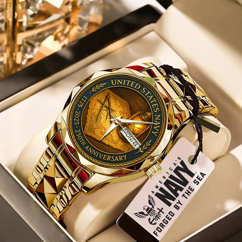 US-Navy-250th-Anniversary-Alloy-Luxury-Quartz-Watch-ALW1000 US Navy 250th Anniversary Alloy Luxury Quartz Watch ALW1000