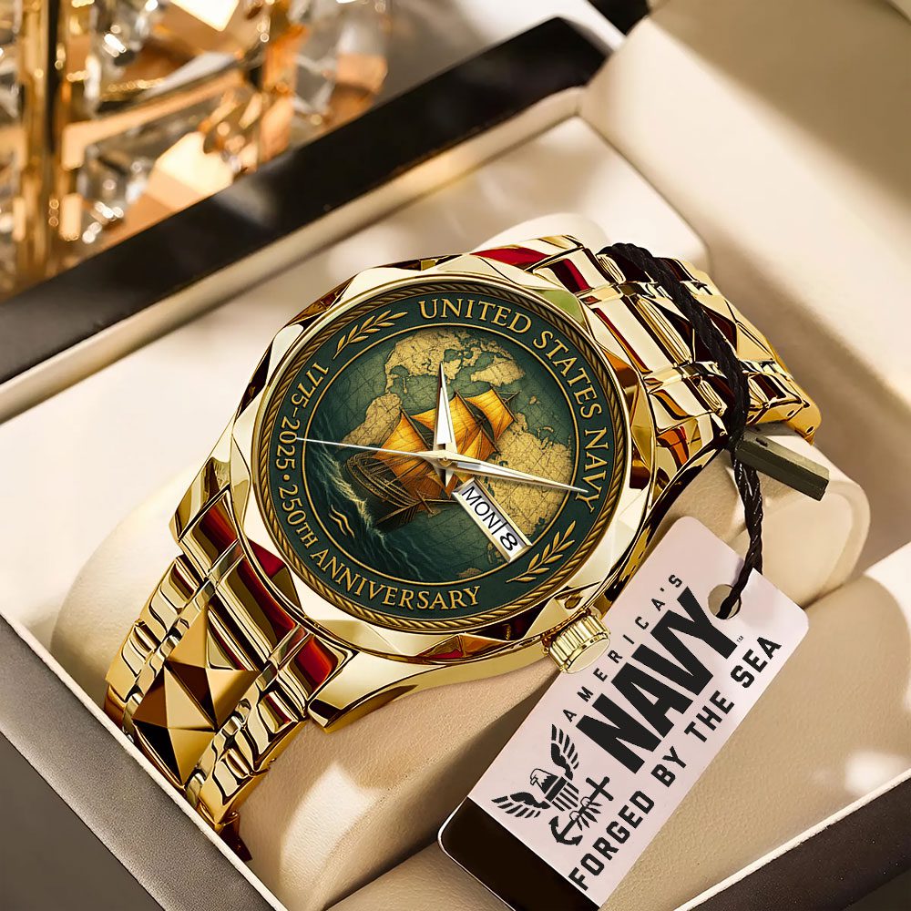 US-Navy-250th-Anniversary-Alloy-Luxury-Quartz-Watch-ALW1001 US Navy 250th Anniversary Alloy Luxury Quartz Watch ALW1001