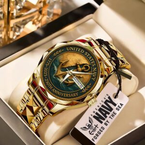 US Navy 250th Anniversary Alloy Luxury Quartz Watch ALW1003