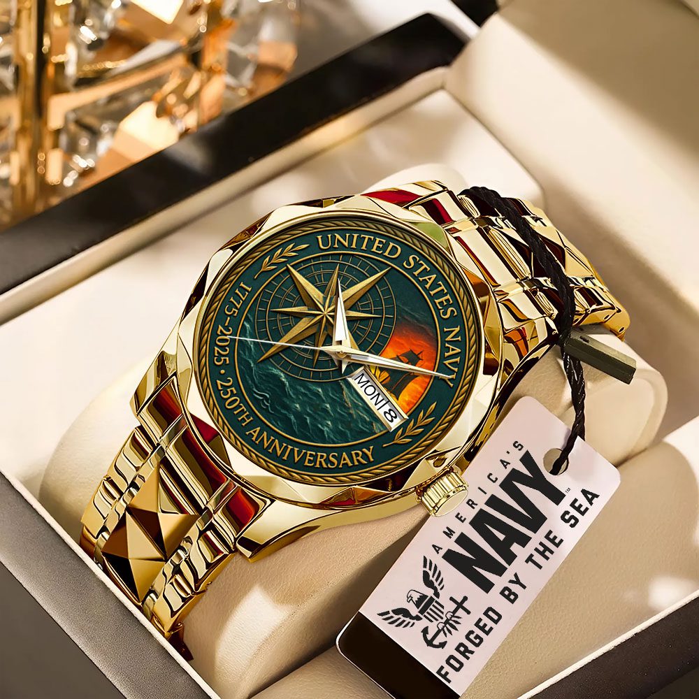 US-Navy-250th-Anniversary-Alloy-Luxury-Quartz-Watch-ALW1006 US Navy 250th Anniversary Alloy Luxury Quartz Watch ALW1006
