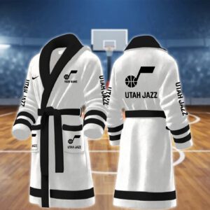 Utah Jazz NBA Personalized Fleece Bathrobe