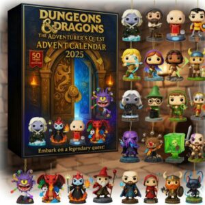 2025 Epic Quest Advent Calendar Acrylic Hanging Decor Box - 24 Day Countdown With Fantasy RPG Figures Gift for Gamers